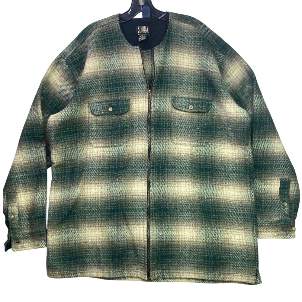 Sierra Pacific Jacket Womens Extra Large Wool Plaid Full Zip Chore Country